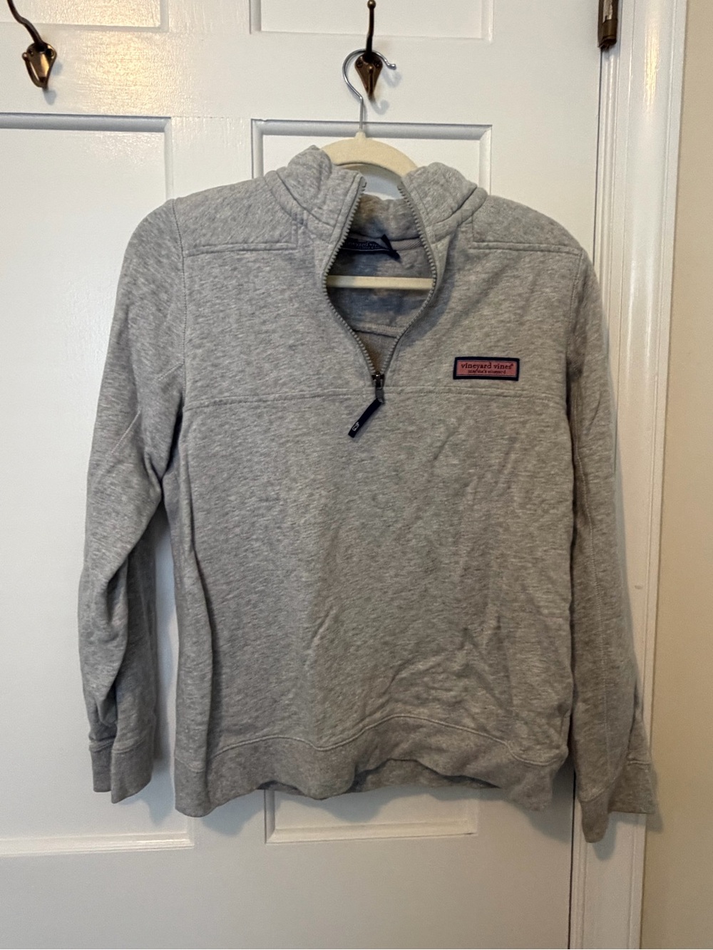Vineyard Vines Teen Boy Heather Gray Half-Zip Pullover